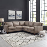 West Park Top Grain Leather Sectional