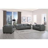 Aruba Top Grain Leather Collection, Slate Gray