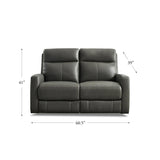 Capprio Top Grain Leather Power Reclining Collection, Gray