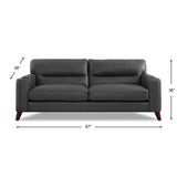 Sorena Top Grain Leather Collection, Steel