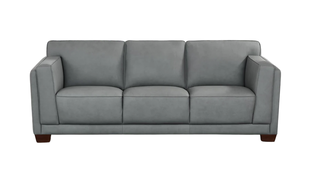 Bliss Luxe Gray Top-Grain Leather Sectional - 5 Seat Configuration -  Wallaroo's Furniture & Mattresses