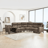 Malibu Zero Gravity Top Grain Leather Power Sectional