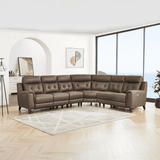 Malibu Zero Gravity Top Grain Leather Power Sectional