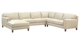 Jensen Top Grain Leather Sectional Chaise