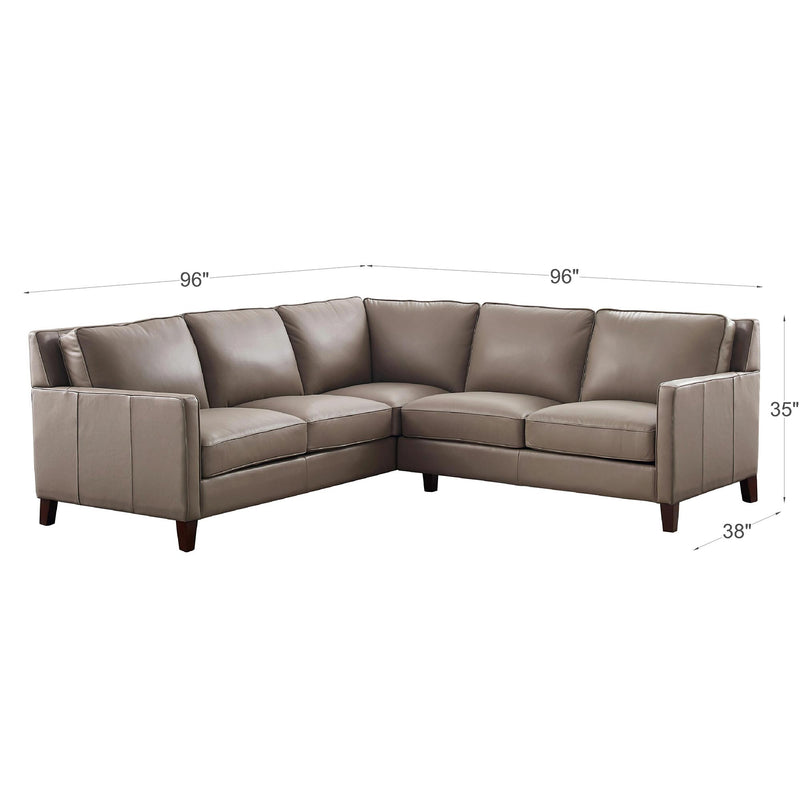 West Park Top Grain Leather Sectional