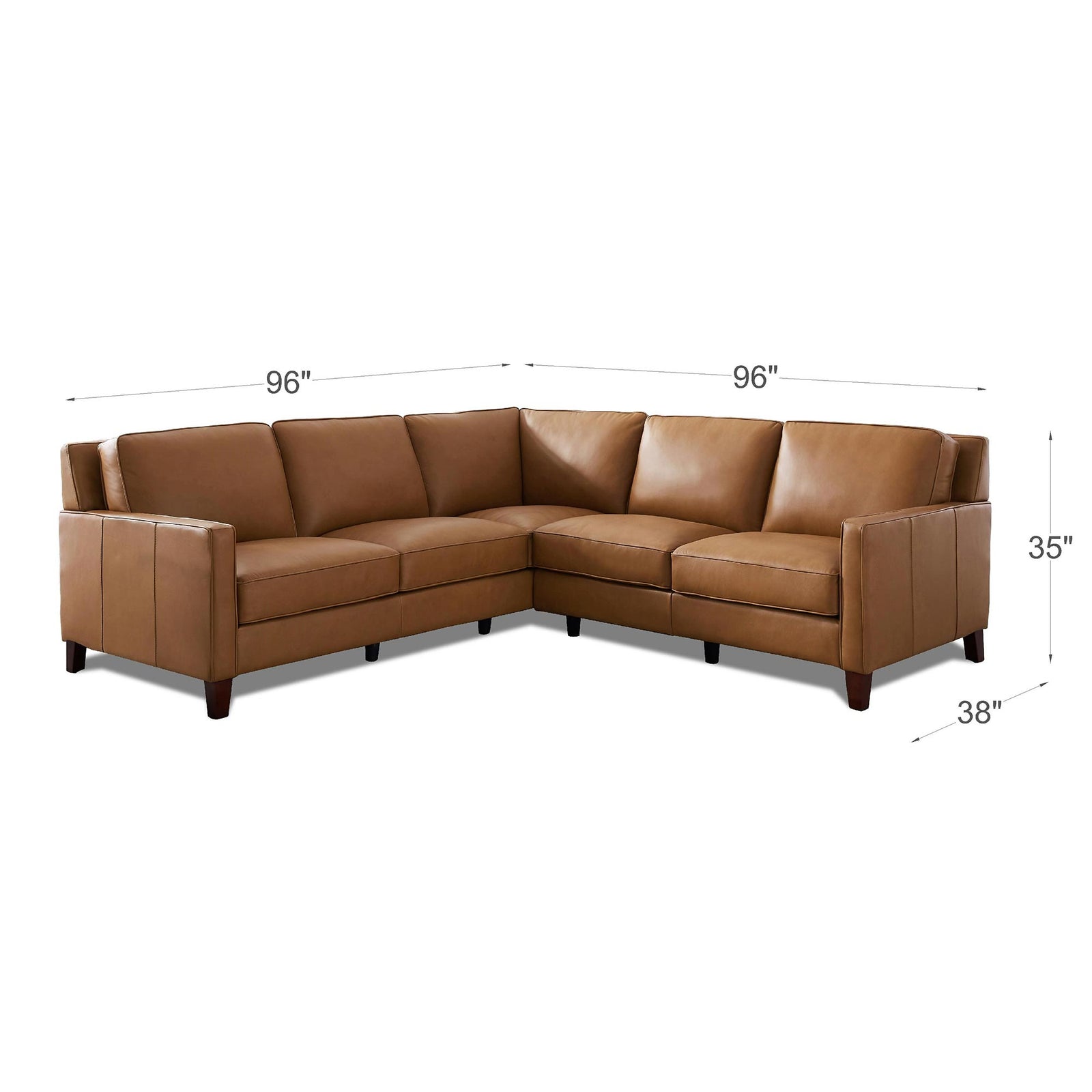 West Park Top Grain Leather Sectional – Prospera Home