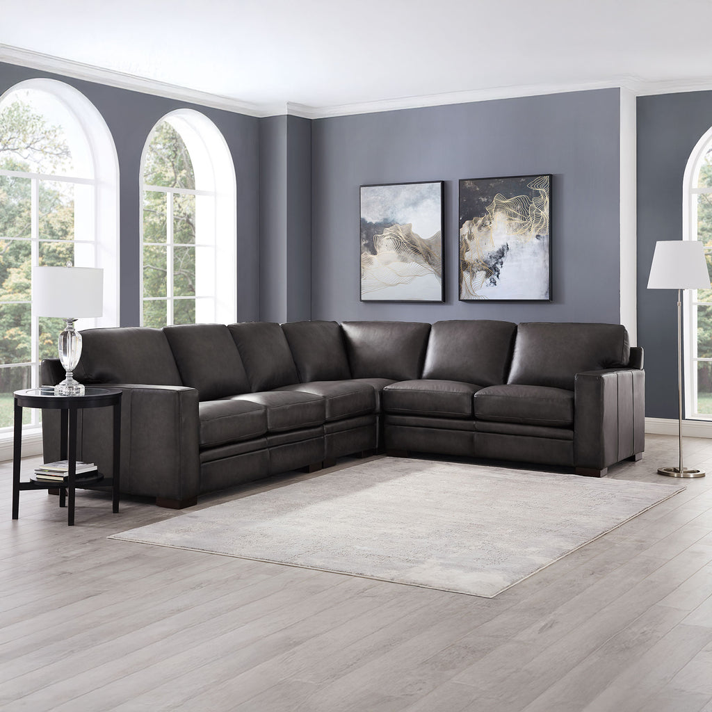 Luca Top Grain Leather Sectional