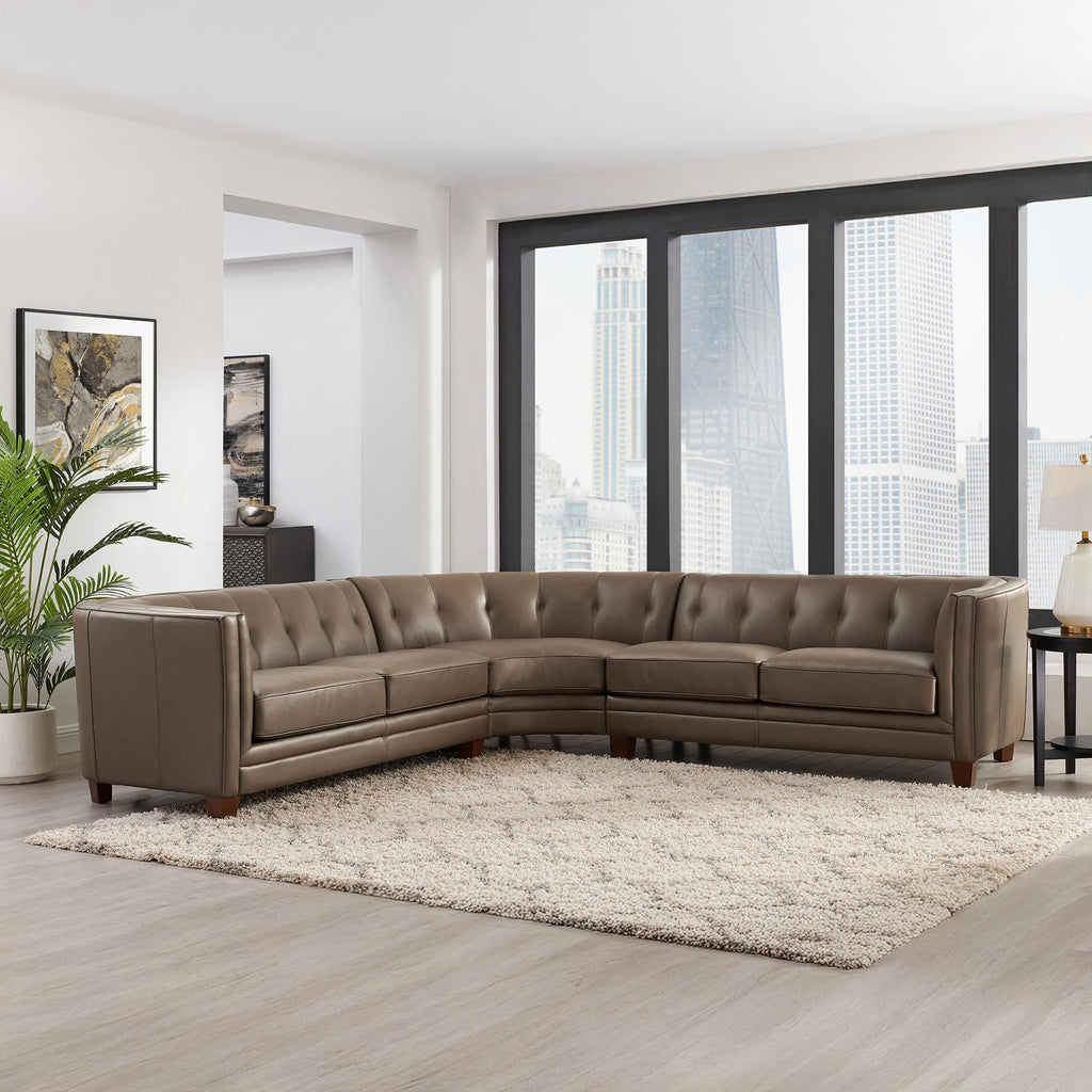 Bellevue Top Grain Leather Sectional
