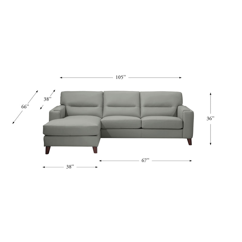 Sorena Top Grain Leather Sectional