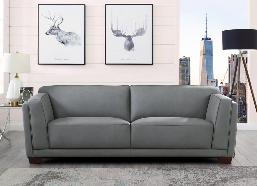 Aruba Top Grain Leather Collection, Slate Gray