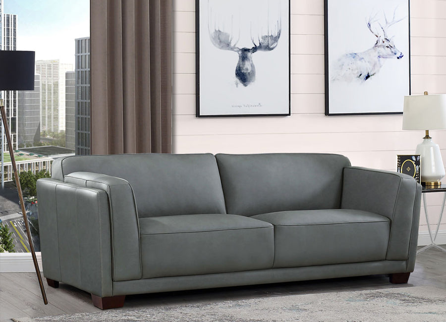 Aruba Top Grain Leather Collection, Slate Gray