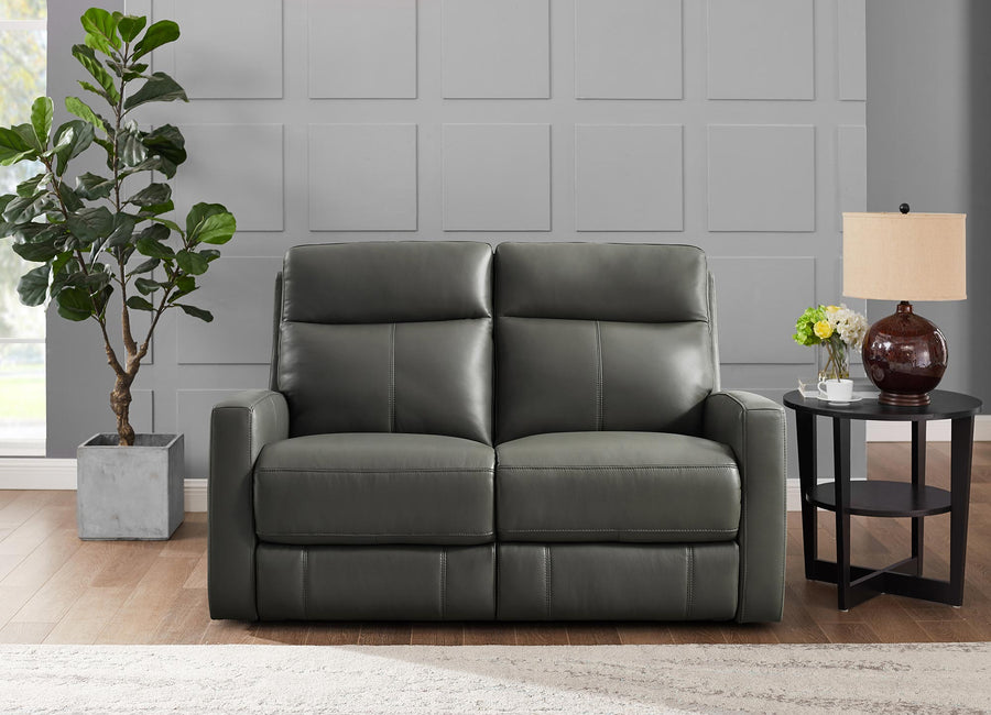 Capprio Top Grain Leather Power Reclining Collection, Gray