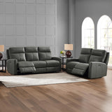 Capprio Top Grain Leather Power Reclining Collection, Gray