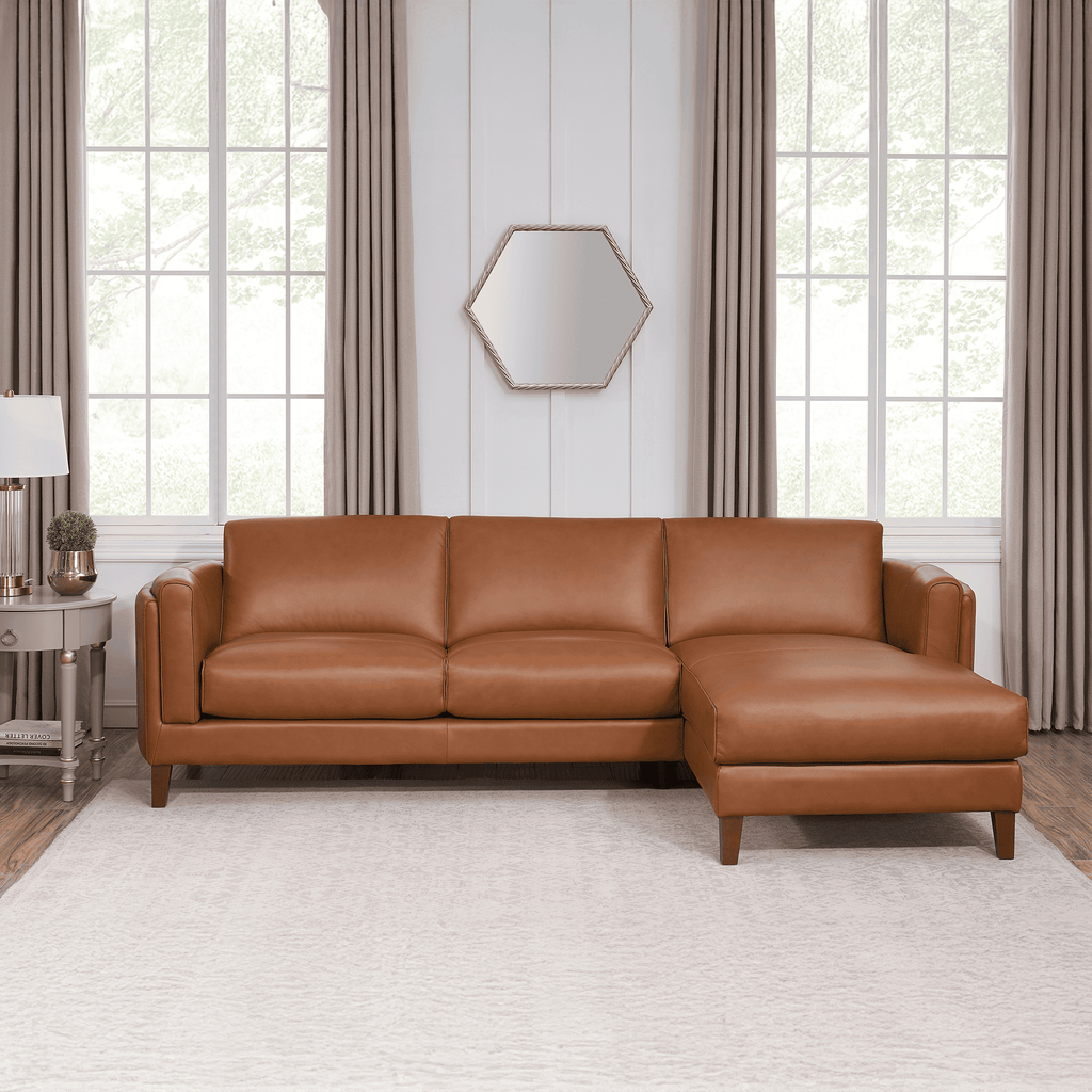 Antilles Top Grain Leather Sectional