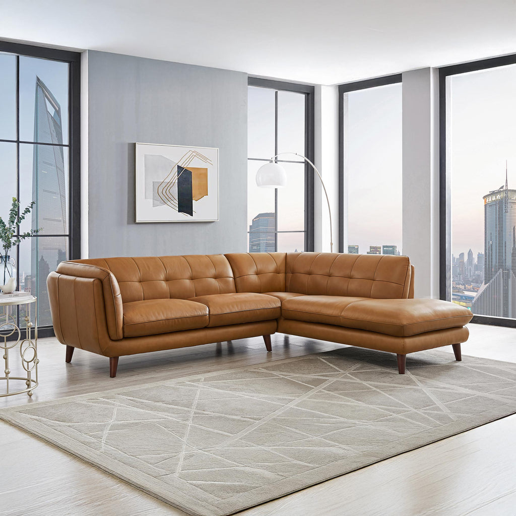 Barcelona Top Grain Leather Sectional
