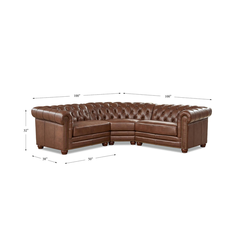 Allington Top Grain Leather Sectional