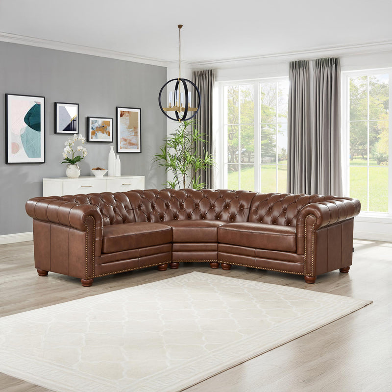 Allington Top Grain Leather Sectional