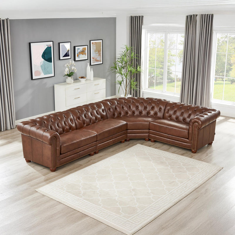 Allington Top Grain Leather Sectional