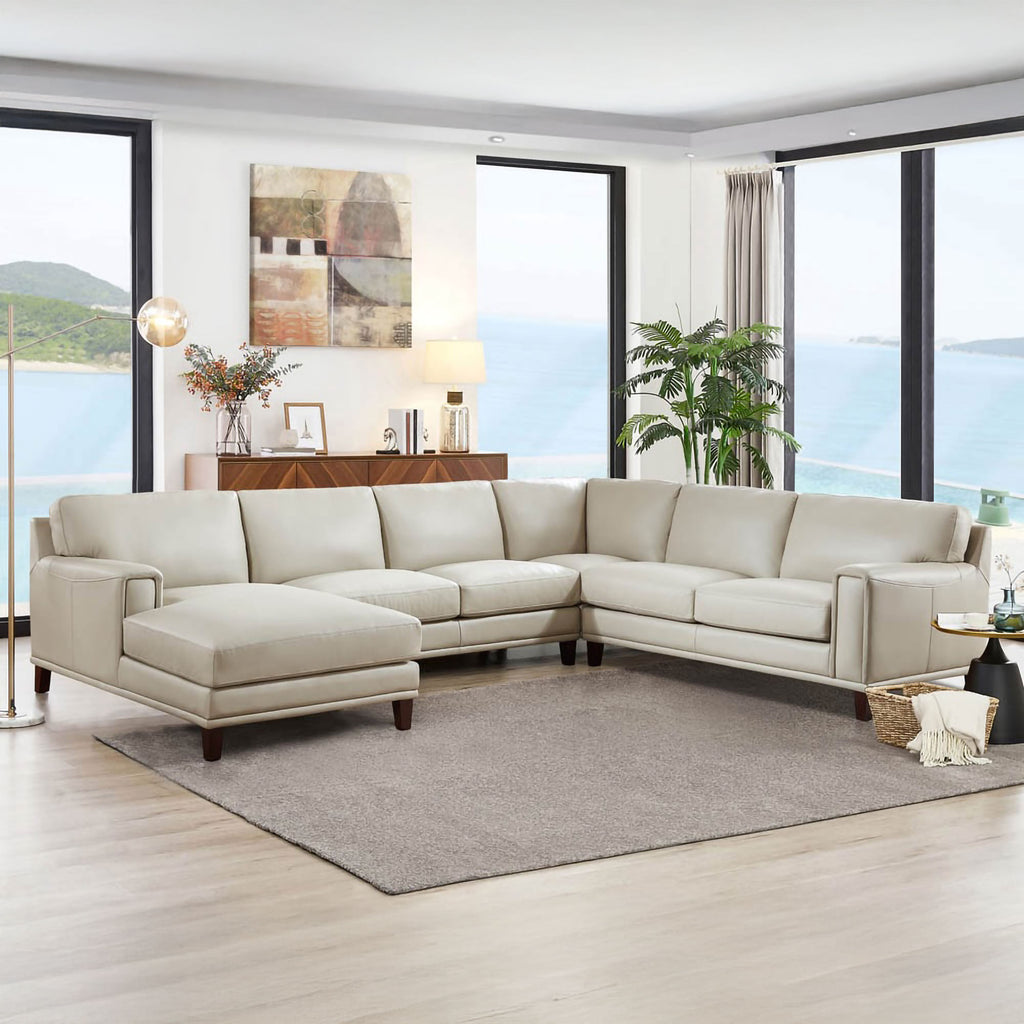 Jensen Top Grain Leather Sectional