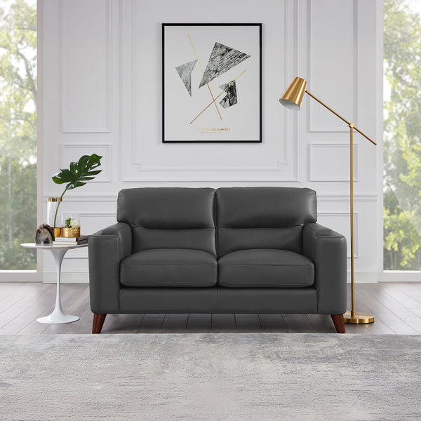Sorena Top Grain Leather Collection, Steel