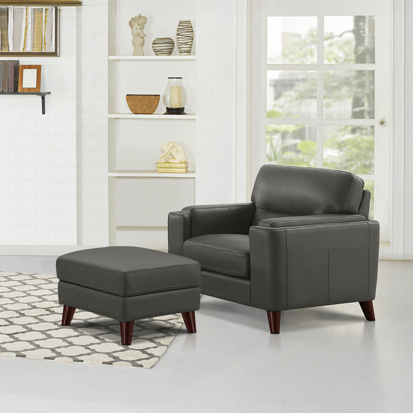 Sorena Top Grain Leather Collection, Steel