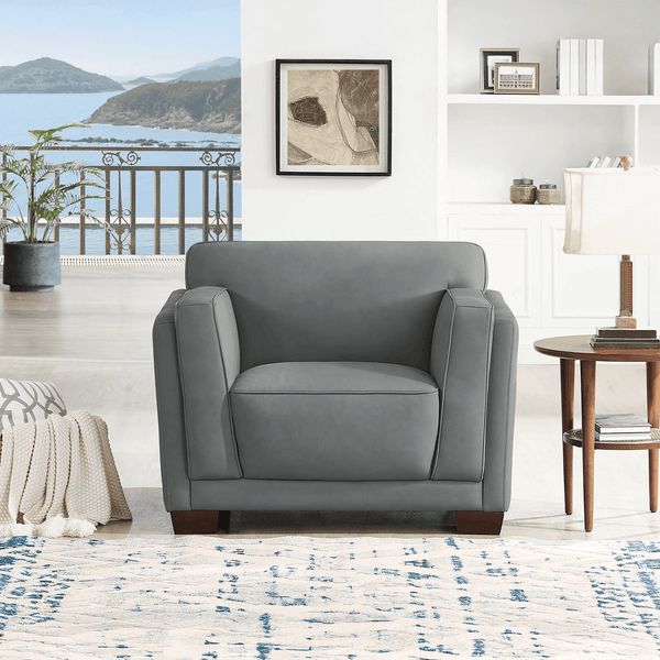 Aruba Top Grain Leather Collection, Slate Gray