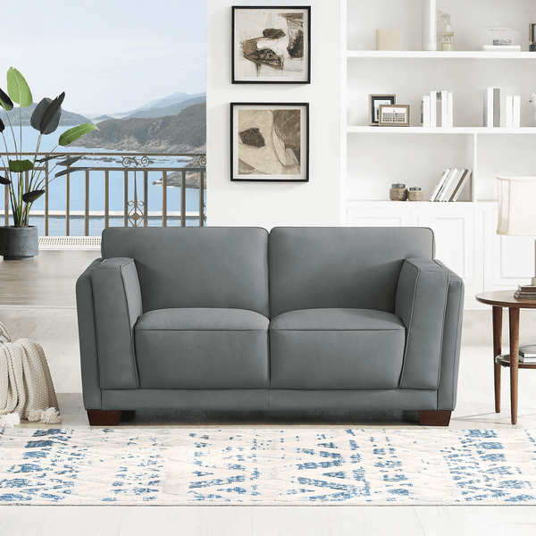 Aruba Top Grain Leather Collection, Slate Gray