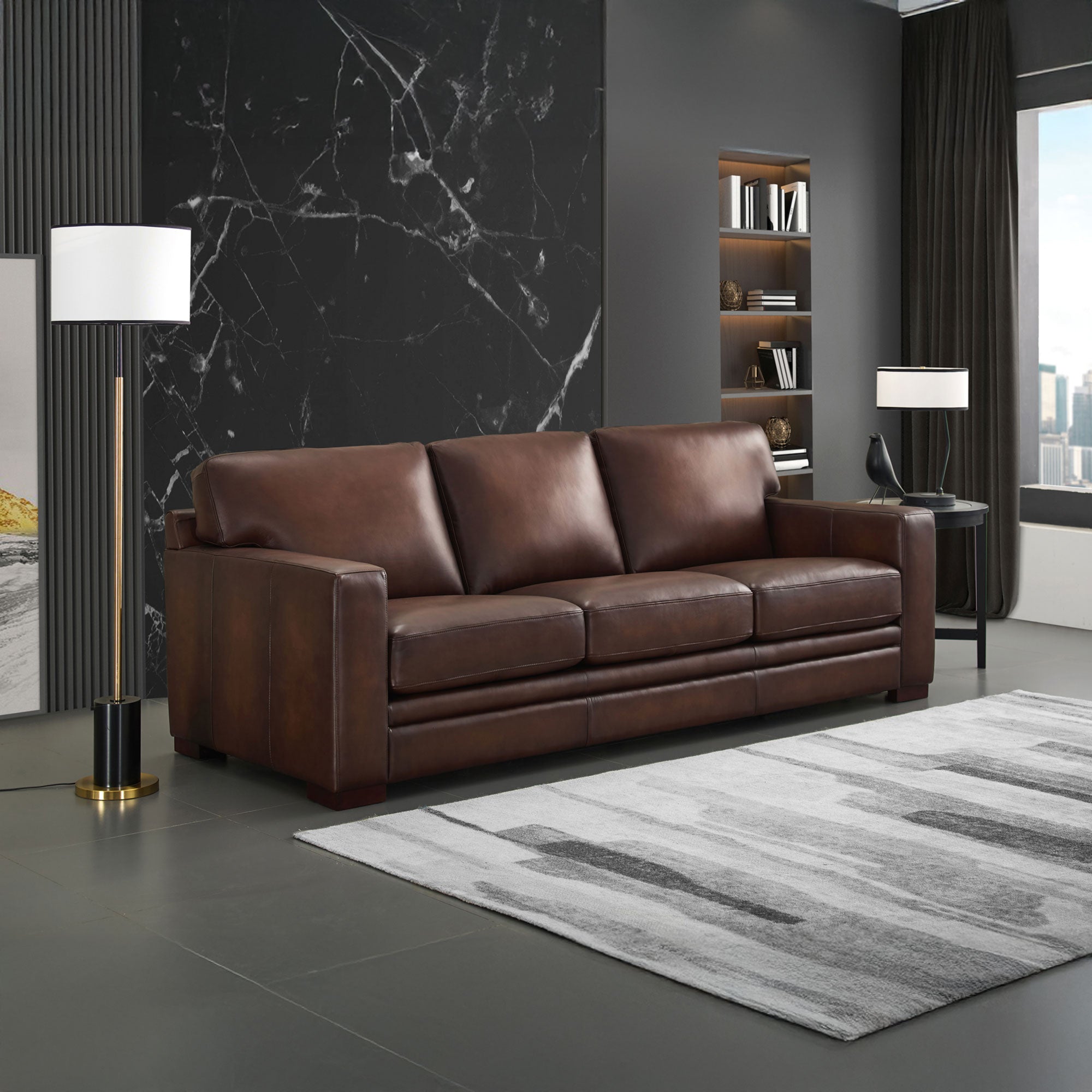 Luca Top Grain Leather Sofa