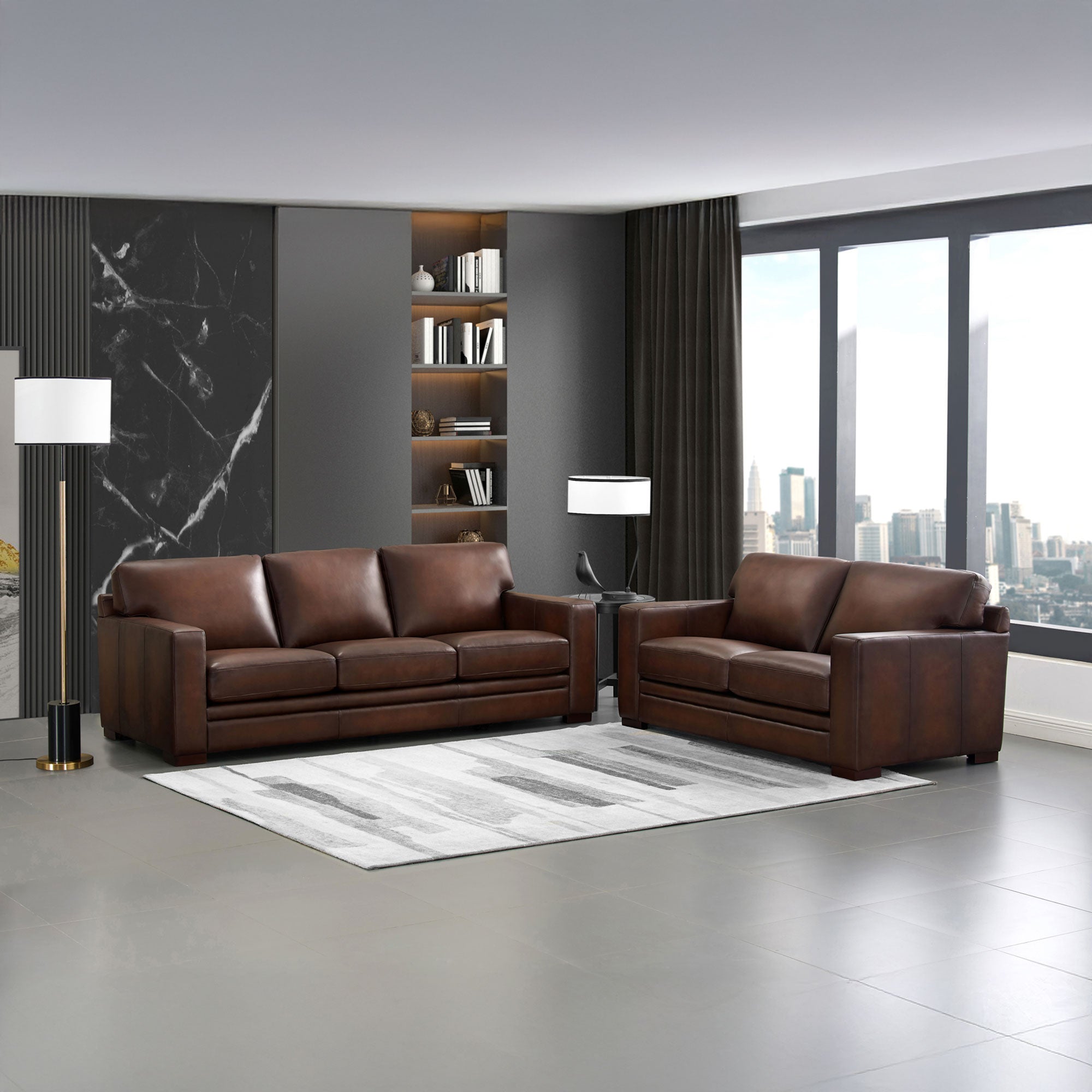 Luca Top Grain Leather Sofa