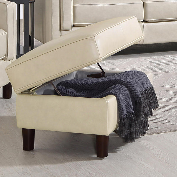 Dobson Top Grain Leather Collection, Eggshell White