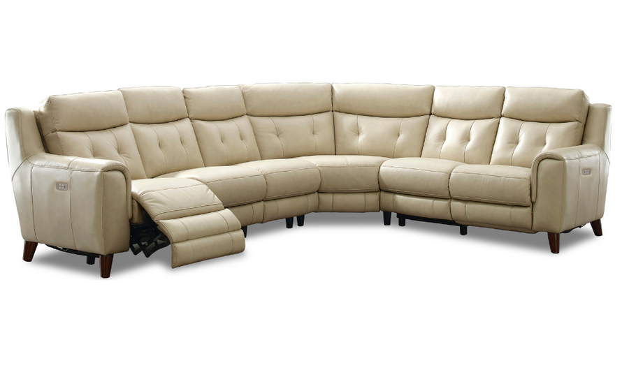 Campania Top Grain Leather Power Sectional Collection