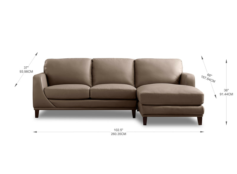 Sonoma Top Grain Leather Sofa Chaise - Prospera Home