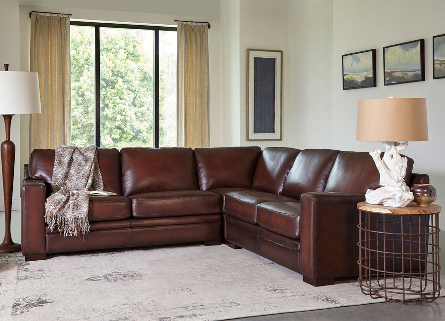 Luca Top Grain Leather Sectional
