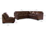 Luca Top Grain Leather Sectional - Prospera Home