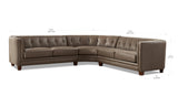 Bellevue Top Grain Leather Sectional - Prospera Home