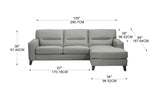 Sorena Top Grain Leather Sofa Chaise - Prospera Home
