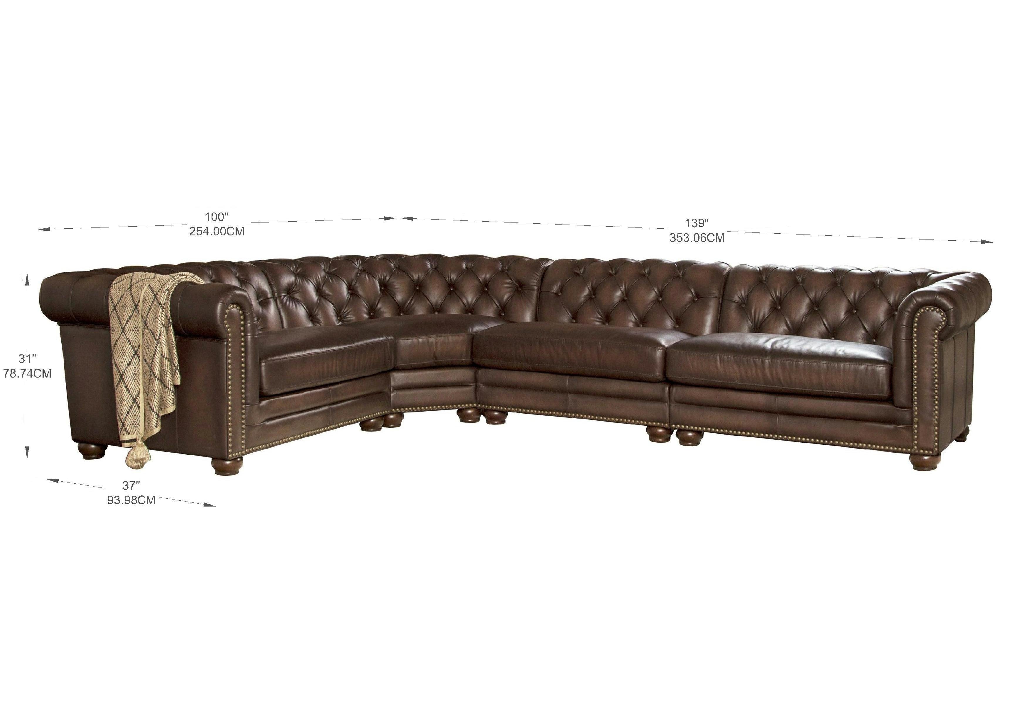 Allington Top Grain Leather Sectional – Prospera Home
