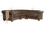 Allington Top Grain Leather Sectional - Prospera Home