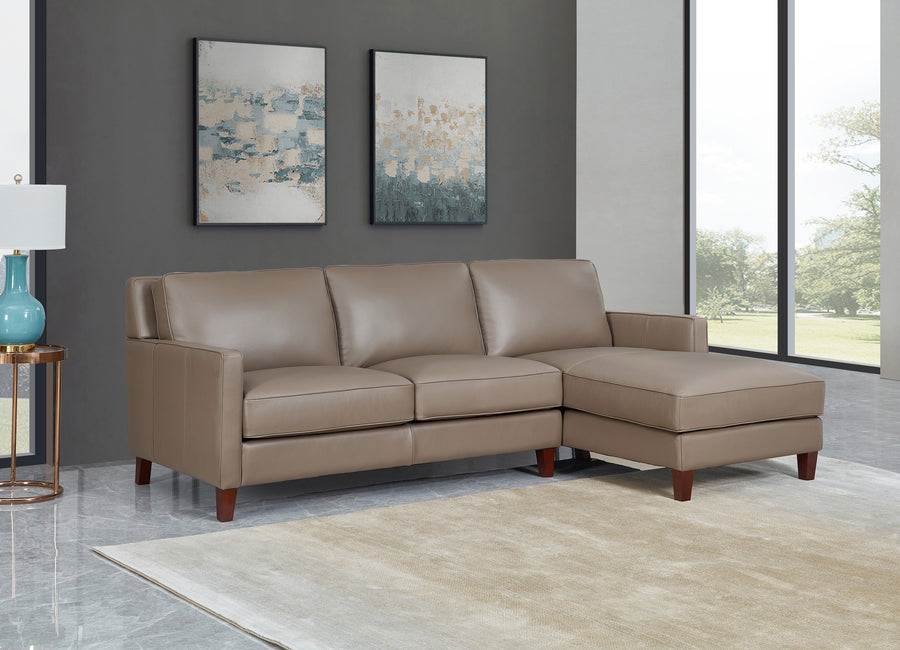 West Park Top Grain Leather Sofa Sectional