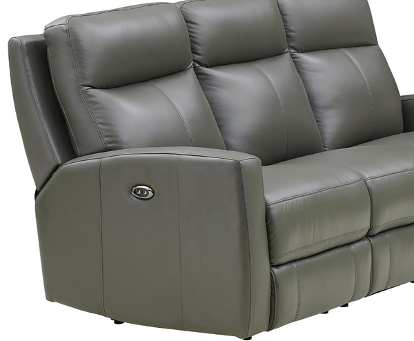 Capprio Top Grain Leather Power Reclining Collection, Gray - Prospera Home