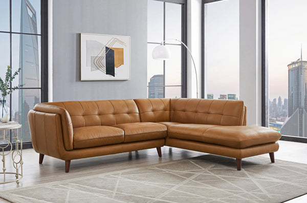 Barcelona Top Grain Leather Sofa Chaise - Prospera Home