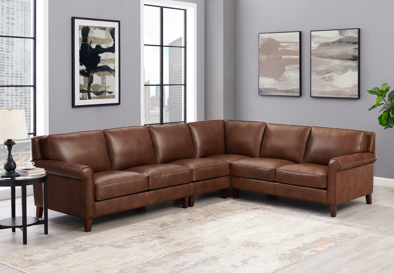 Larsen Top Grain Leather Sectional - Prospera Home