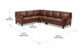 Larsen Top Grain Leather Sectional - Prospera Home