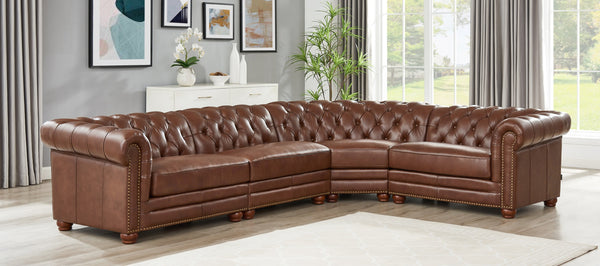 Allington Top Grain Leather Sectional