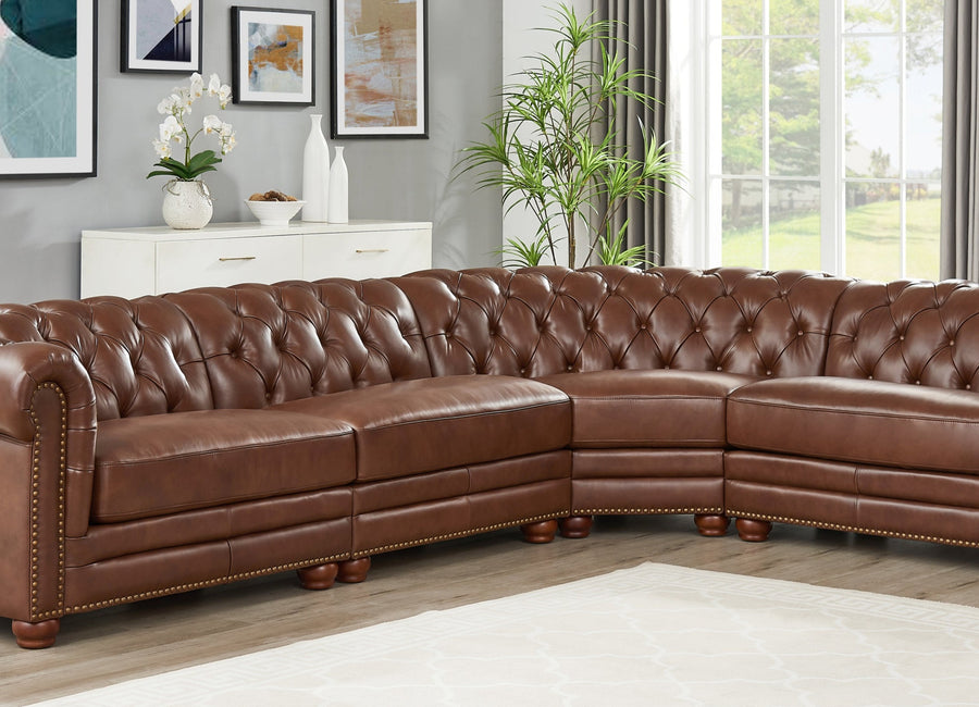 Allington Top Grain Leather Sectional