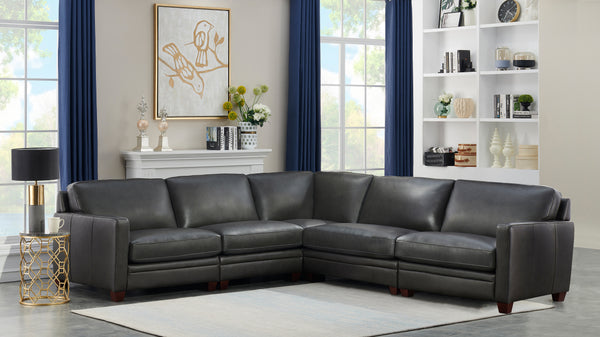 Marcello Top Grain Leather Sectional - Prospera Home