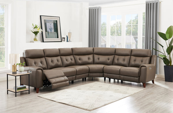 Malibu Zero Gravity Top Grain Leather Power Sectional