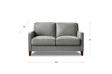 West Park Leather Collection, Silver Gray - Prospera Home