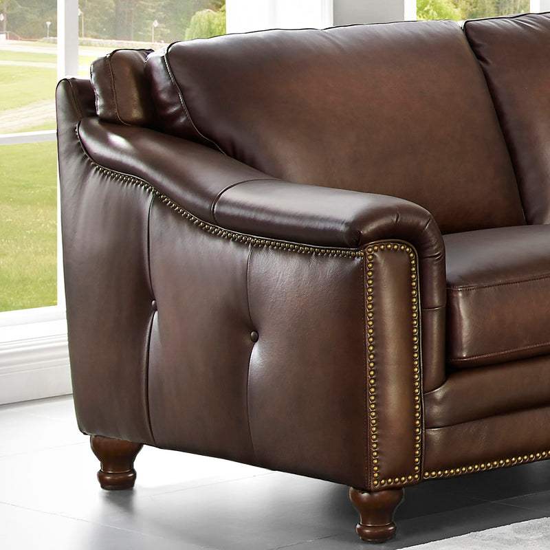 Billingham Leather Sectional - Prospera Home