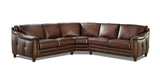 Belfast Leather Sectional-3-Piece-Brown-Prospera Home